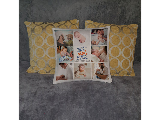 Best Dad Ever Collage Cushion